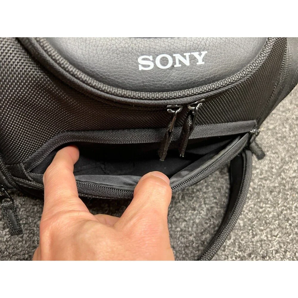 Sony Camcorder Camera Bag Padded Case w/ Shoulder Strap Genuine OEM - Black